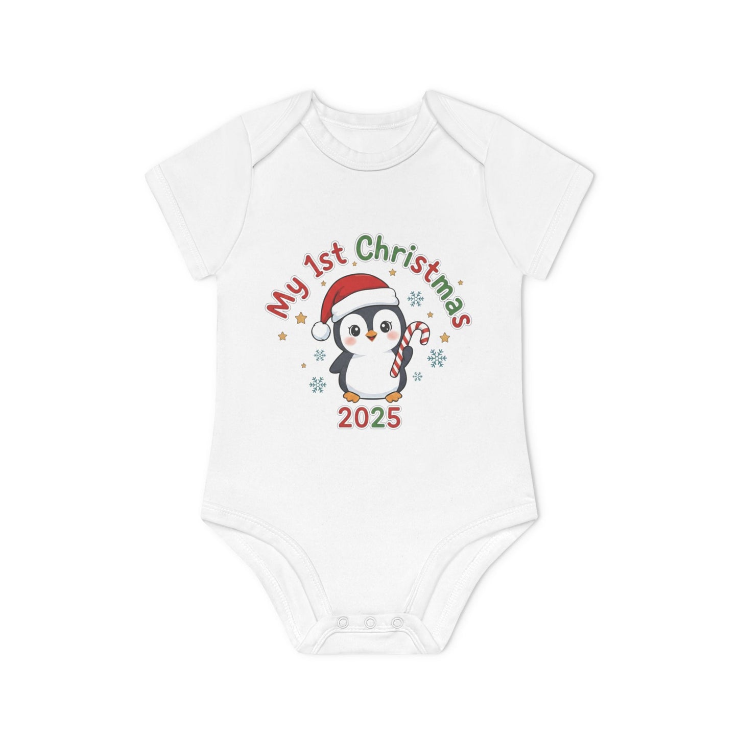 My 1st Christmas Penguin 2025 Short Sleeve Bodysuit