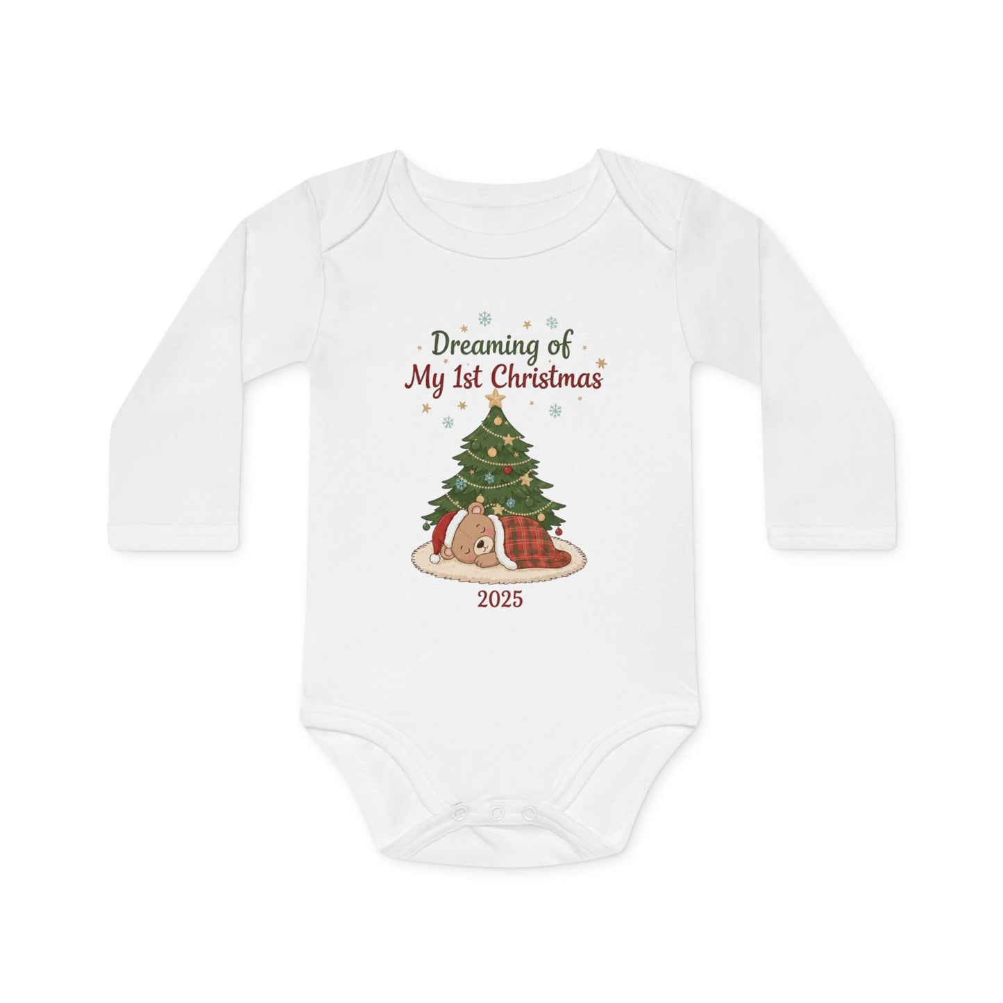 Dreaming of My 1st Christmas Long Sleeve Bodysuit