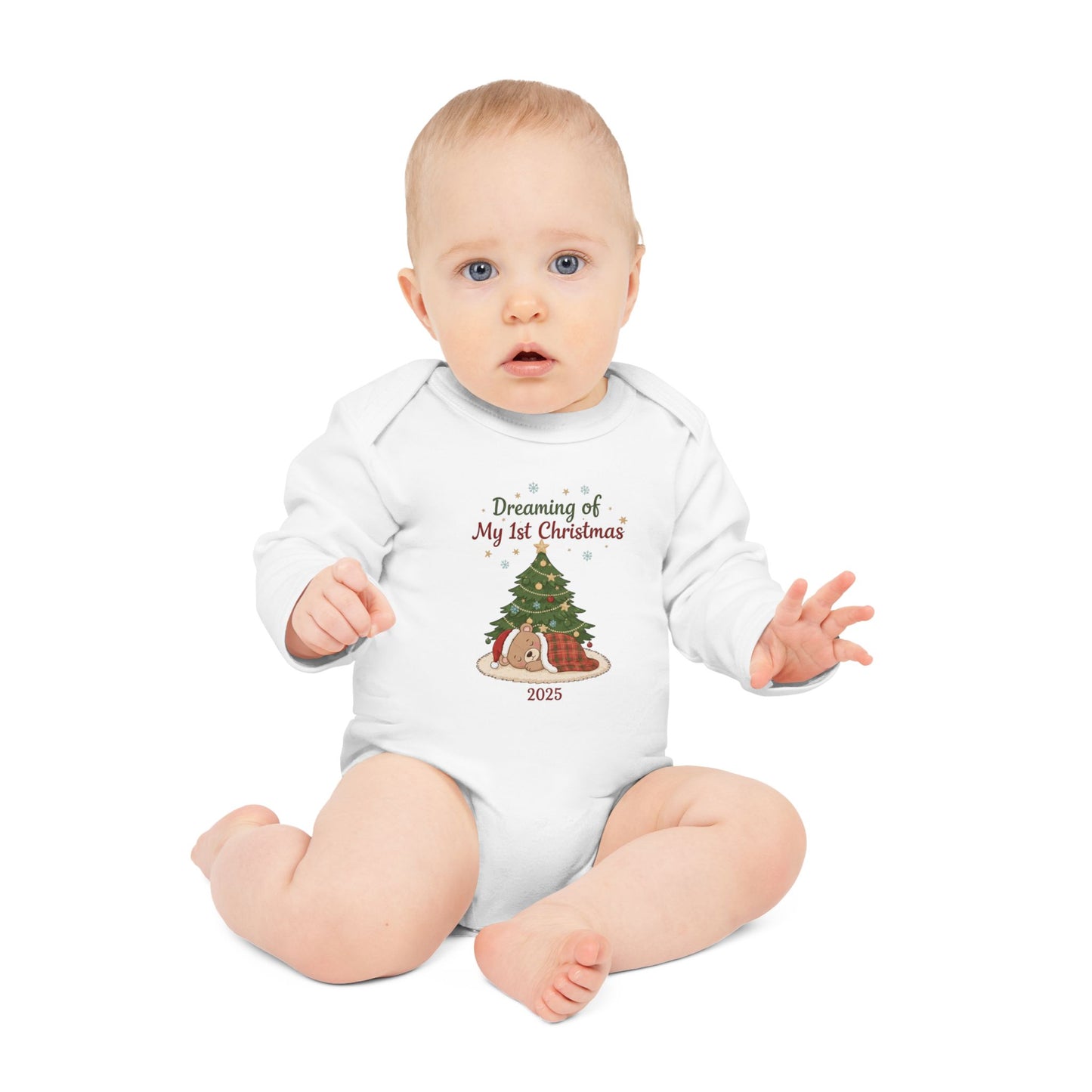 Dreaming of My 1st Christmas Long Sleeve Bodysuit